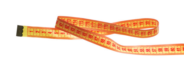 Metric measuring tape isolated on white background, clipping path	