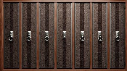 Obraz premium A classic set of lockers with a symmetrical and orderly design for security