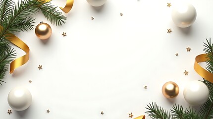 White and Gold Minimalist Holiday Flatlay