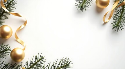 White and Gold Minimalist Holiday Flatlay