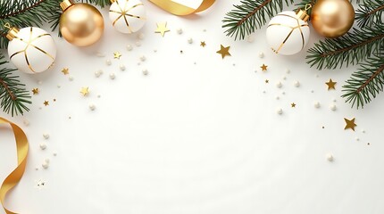 White and Gold Minimalist Holiday Flatlay