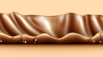 Chocolate wave background. Realistic vector illustration of chocolate wave.