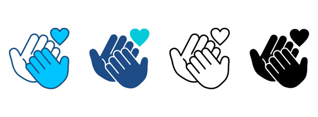 Obraz premium Hands Icon Set With Multiple Styles. Vector Illustration