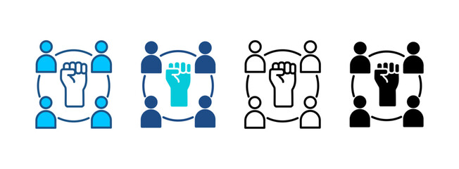 Empowerment Icon Set With Multiple Styles. Vector Illustration