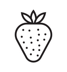 Strawberry icon set. Ripe strawberry vector symbol and fruit pictogram.Strawberry doodle hand drawn icon set. Red berry drawing strawberry 
