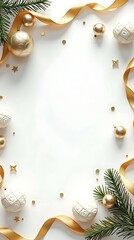 White and Gold Minimalist Holiday Flatlay