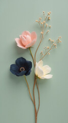 Elegant Pastel & Navy Bloom Arrangement:  Wedding, Branding, & Lifestyle Photography