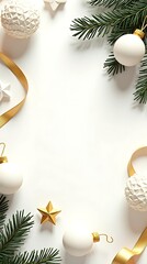 White and Gold Minimalist Holiday Flatlay