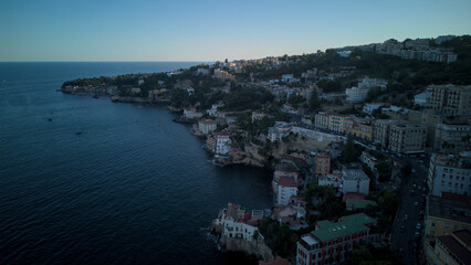 Fototapeta premium Posillipo is a hilltop neighborhood in Naples, one of the most elegant and prestigious areas of the city, with a splendid view of the Gulf of Naples