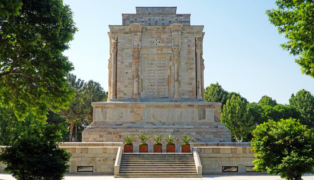 The Tomb of Ferdowsi in Tus, Khorasan, Iran. Mausoleum of the Persian Poet Ferdowsi. Mashhad, Iran - May 12, 2025.