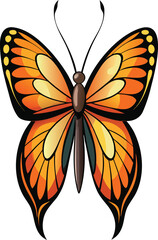 butterfly icon realistic vein texture.