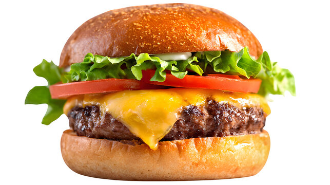 Classic Cheeseburger, isolated on transparent background