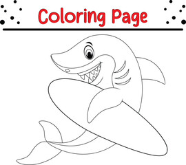 shark coloring page for kids