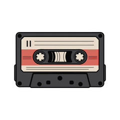 A retro cassette tape illustration with soft tones—perfect for music nostalgia and 80s throwback vibes vector design