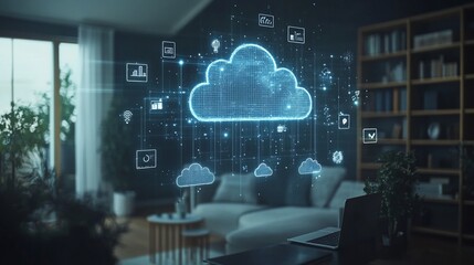 Cloud computing interface in a modern living room
