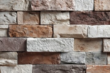 Stone wall with mixed colors and textures