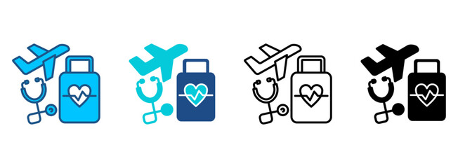 Travel Icon Set With Multiple Styles. Vector Illustration © Roronoa15