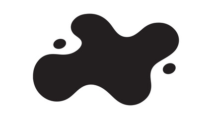 Abstract blob shape with dots isolated on white
