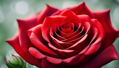 a close up shot of a vibrant red rose