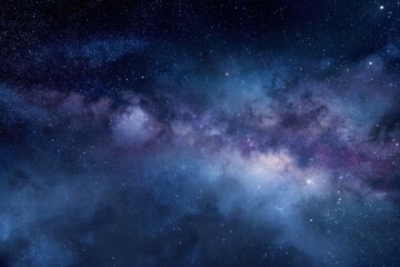 Enchanting cosmic landscape featuring the milky way and luminous stars, ideal for astronomy lovers and celestial-themed creative works