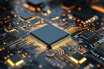 Digital technology insights featuring advanced computer chip circuitry and data processing for tech innovators and electronic enthusiasts