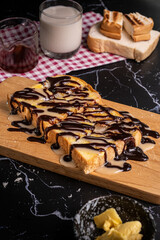 The Toast Thai style for street food and cooking concept   