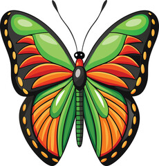 Tropical Butterfly Clean White Canvas Design.