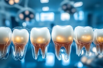 Dental Education Model of Human Teeth Inside Modern Dental Clinic for Patient Awareness and Oral Hygiene Practices