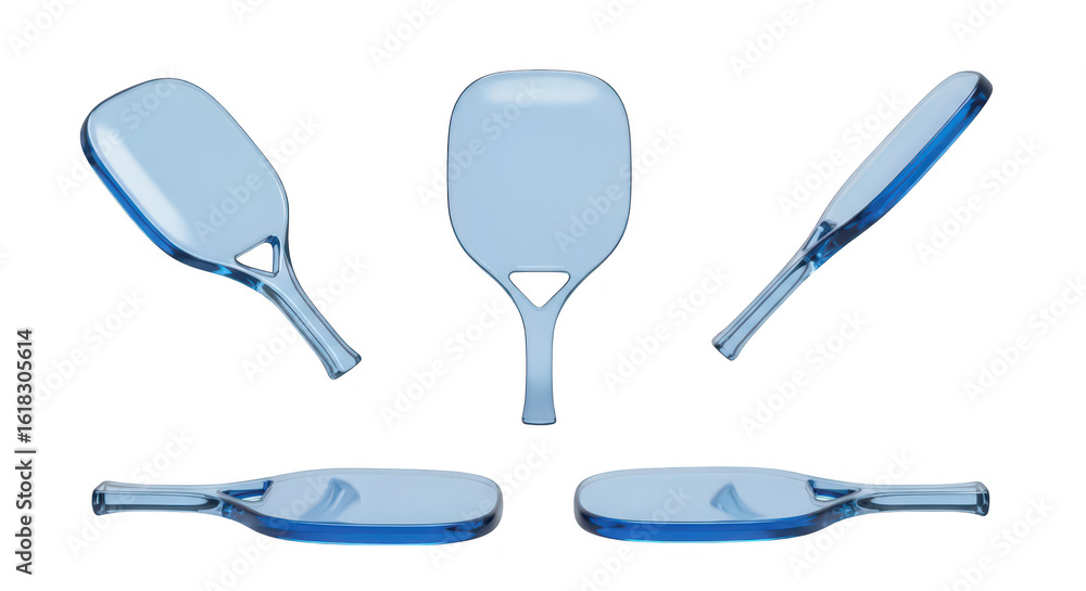 Fototapete glass paddle objects shown in different angles on a white background possible use sport exercise gam
