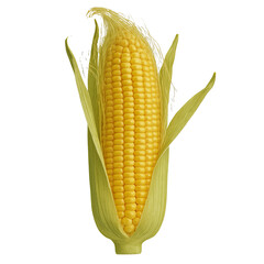 Corn cob, white isolate background