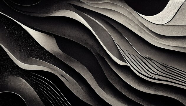 grainy texture adds depth to the monochrome palette