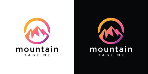 Mountain logo vector icon illustration.Mountain logo design template.