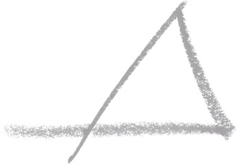 Triangle brush stroke, abstract angled paint shape in dry textured grunge style for creative design elements or minimal geometric artistic vector decoration

