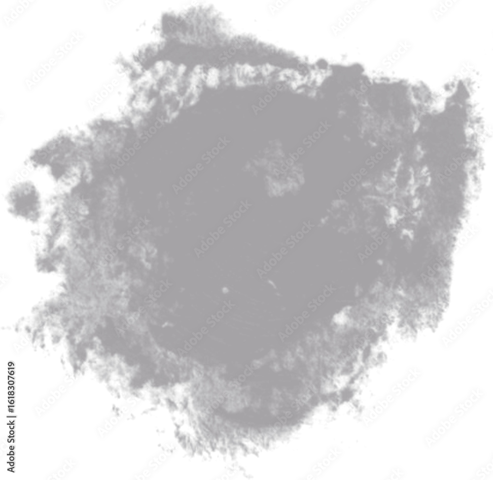 Poster textured paint blob, abstract dry brush splash in irregular shape with scattered ink detail for expr