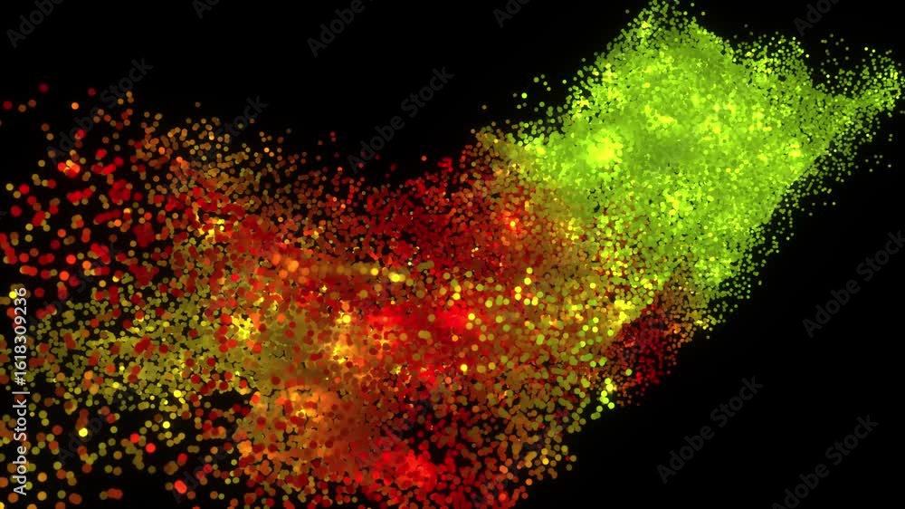 Poster dust particles glowing in dark loop animated