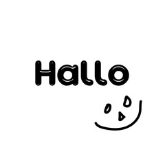Obraz premium happy smiley face with hallo greeting