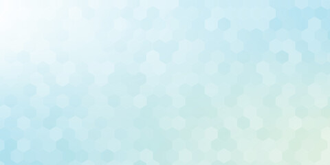 Abstract blue and white hexagon background. Futuristic digital hi-technology banner. Healthcare background. Vector