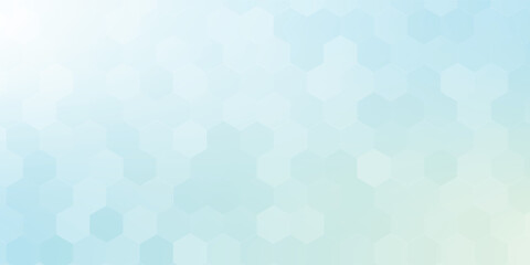 Abstract blue and white hexagon background. Futuristic digital hi-technology banner. Healthcare background. Vector