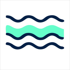 set of vector illustration of waves