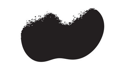 Abstract blob shape with rough edges isolated on white