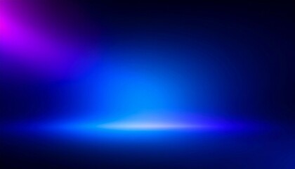 Obraz premium Dark Blue Background Stage With Purple And Blue Spotlights And Bright White Floor Lighting