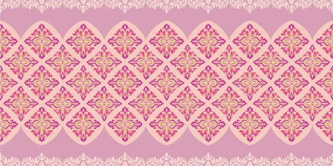 Sweet Thai pattern texture for fabric and background, seamless pattern.