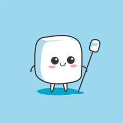 Marshmallow cartoon. marshmallow character design
