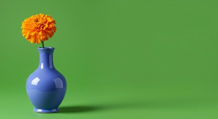  Vibrant Marigold in Vase