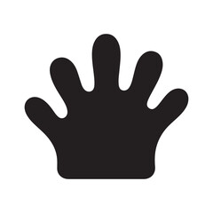 Hand print icon symbol isolated on white background