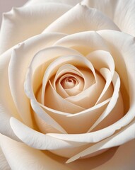 Closeup of a delicate white rose, its soft petals revealing the intricate beauty of nature, perfect for themes of love, romance, or a serene garden