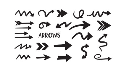 Hand-Drawn Arrows Collection for Navigation and Direction