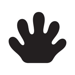 Handprint icon isolated on white background