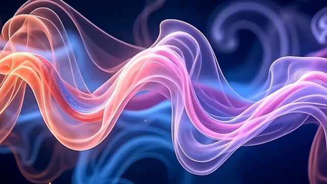 emergent from the depths, twisting wisp of tint meet and deviate comparable aerial smoke, a soft euphony ripple cauterise done plasm stream resonate, their blue undulation mull an