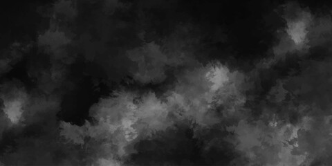 Cloud texture smoky black background. Misty fog overlay effects. Watercolor painting background. Haze background design.